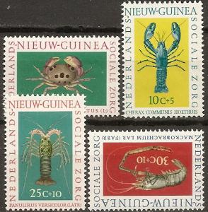 NETH. NEW GUINEA B31-34 MNH 1962 MARINE LIFE