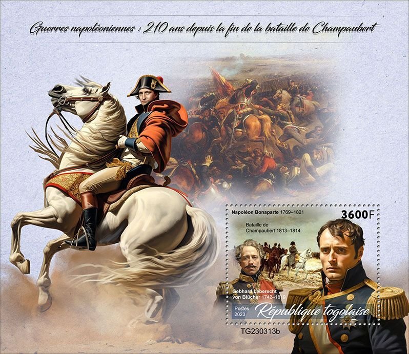 TOGO - 2023 -Battle of Champaubert, 210th Anniv-Perf Souv SheetMint Never Hinged