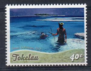 TOKELAU - SCENIC DEFINITIVES - LAGOON - DIVERS - 40ç - 2012 -