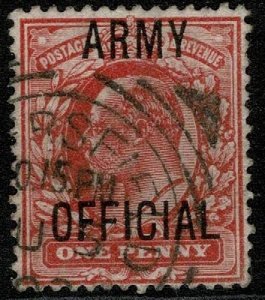 KEVII Army Official 1902-03 1d Scarlet Wmk. 49 (Imp. Crown) used S.G. O49