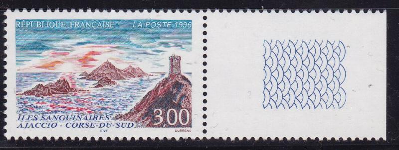 France 1996 (1)3fr. Les Sanguinaires, Ajaccio, Corsica  Post Office Fresh VF/NH