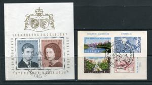 Australia Lichtenstein 2 Souvenir Sheet with Special cancel Used 6475