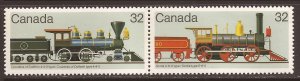 1984 Canada - Sc 1037a - MNH VF - pair - Locomotives