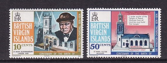 Birtish Virgin Islands   #278-279  MNH  1974  Churchill