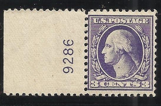 530 3c Pl# Single MNH Fine Centering