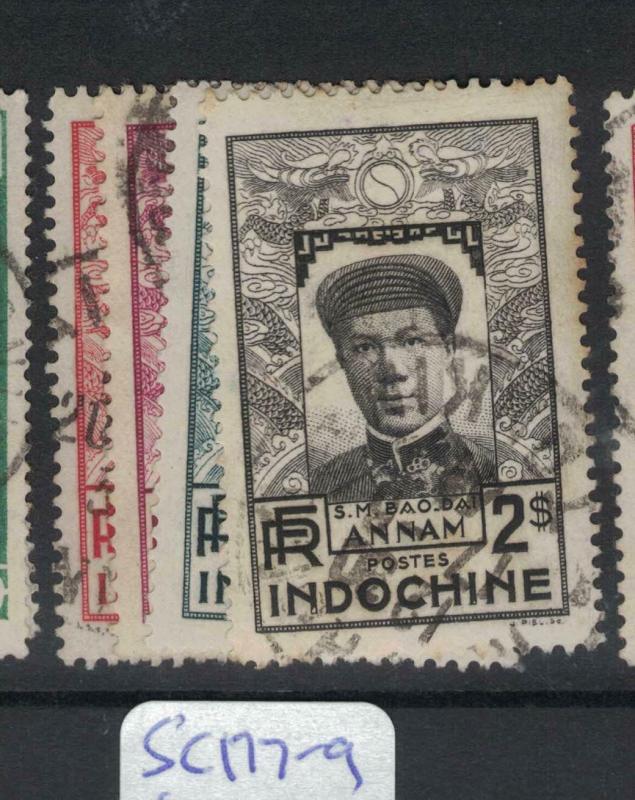 French Indochina SC 177-9, 181 VFU (5dvx)