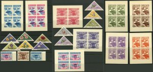 CROATIA Exile 1949 Postage Airmail Blocks Stamp Collection Mint LH 