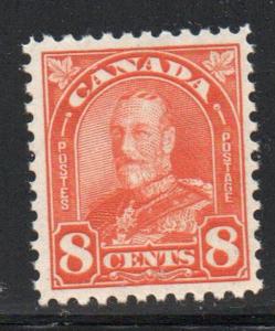 Canada Sc 172 1930 8c red orange George V Arch issue stamp mint