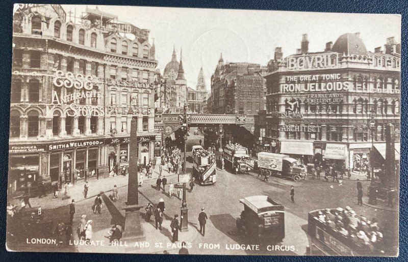 1929 London England RPPC Postcard Cover To Prague Czechoslovakia