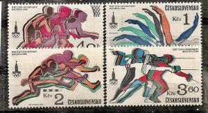 Czechoslovakia 2293-96 MNH 1980 Olympic Games