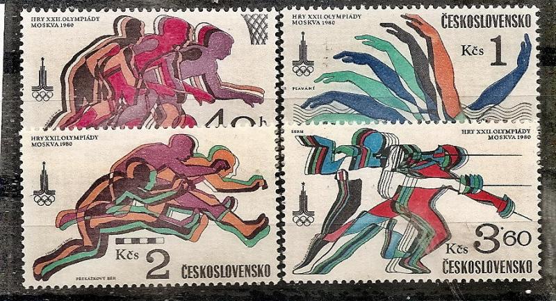 Czechoslovakia 2293-96 MNH 1980 Olympic Games