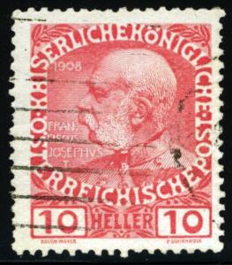 AUSTRIA - SC #115 - USED- 1913 - AustOFF001