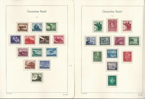 Germany Stamp Collection on 10 Hingless Lighthouse Pages, 1942-45 WWII, JFZ