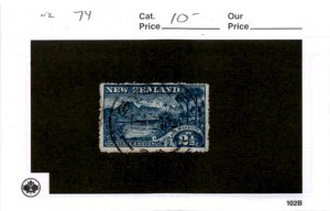 New Zealand, Postage Stamp, #74 Used, 1898 Lake Wakatipu (AG)