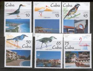 CUBA 3703-3708 MNH ISLAND OF COCO CAY JARDINES DEL RAY, BIRDS.