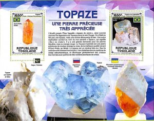 A9750 - TOGO - MISPERF ERROR Stamp Sheet - 2021 - Topaz MINERALS-