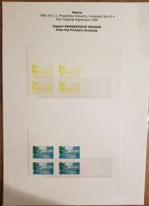 O) 1982 NAURU, IMPERFORATE PROGRESSIVE PROOFS, PAINTER - PROSPHATE INDUSTRY