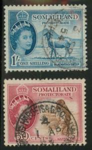 Somaliland Protectorate 134-135 Used VF