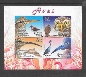 PERU #1717 BIRDS S/S MNH