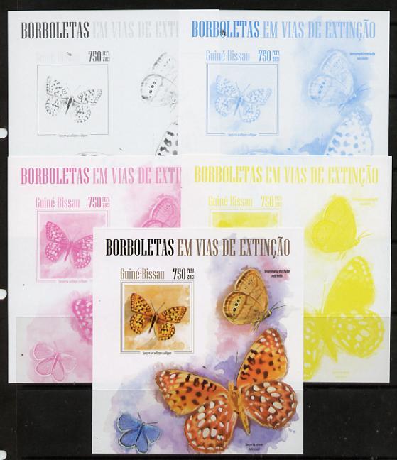 Guinea - Bissau 2013 Butterflies #06 m/sheet - the set of...