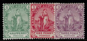 SOUTH AFRICA - Cape of Good Hope QV SG58-60, 1893-1902 complete set, M MINT.