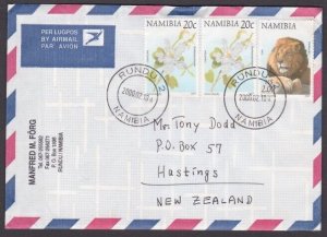 NAMIBIA 2000 airmail cover RUNDU to New Zealand.............................X528