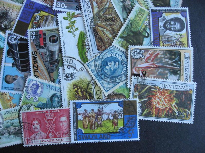 Hoard breakup mixture 50 SWAZILAND! Duplicates & mixed condition