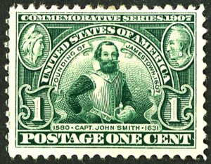 U.S. #328 MINT OG HR CENTER THIN