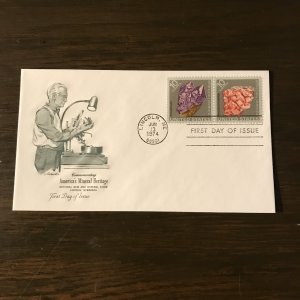 FDC - US 1540-41 Pair 10¢ Mineral Heritage (1) W/Cachet - Canceled Lincoln, NE