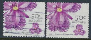 Australia  SC# 2399 & 2403 Used  Common Fringe Lily please see details