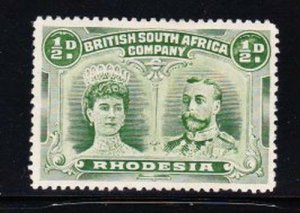 Album Tesori Rhodesia Scott#101 1/2p George V E Regina Mary Mint Incernierato