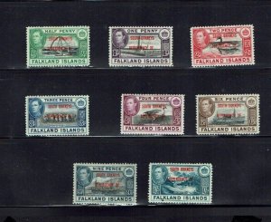 Falkland Island Dependencies: 1944, South Orkney Overprints, MLH set.