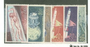 Czechoslovakia & Czech Republic #1031-36 Unused Single (Complete Set) (Space)