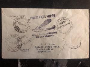 1931 Buenos Aires ARgentina First Flight Cover FFC To Maranhao Brazil FAM 10