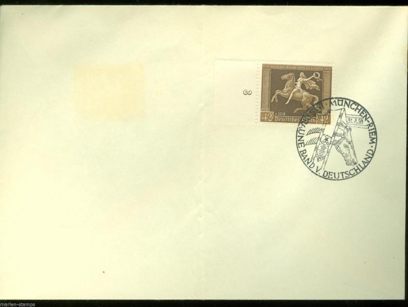 GERMANY  SC#B119 HORSE ON   SPECIAL CANCEL COVER