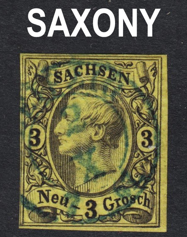 Germany Saxony Scott 12 VF used.