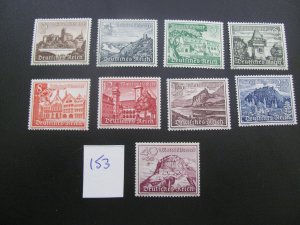 Germany 1939 MNH SC B160-B168 VF/XF 60 EUROS (153)