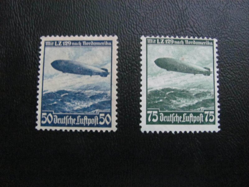 GERMANY 1936 NO GUM SC# C57-57 AIRMAIL SET GUM REMOVED   (115)