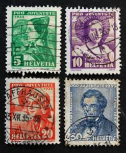 Stamp #B73-B76 Used Pro Juventute1929 Semi-Postal