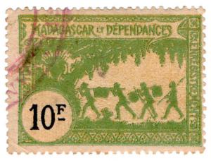 (I.B) France Colonial Revenue : Madagascar Registration 10Fr