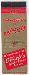 Canada Revenue 1/5¢ Excise Tax Matchbook O'KEEFE'S