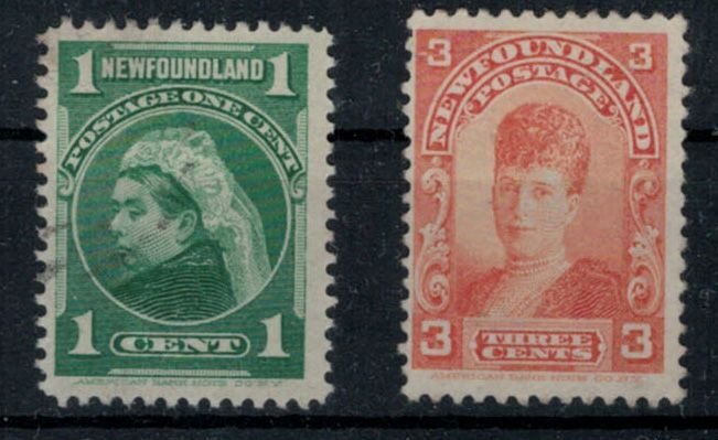 Newfoundland 1897 UN79 & 83 Royal Family - Used