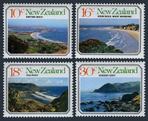 New Zealand 626-629,hinged. Mi 716-719. Seascapes, beach scenes, 1977. Karitane,