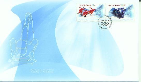 Olympics, Turin, Italy,  Canada FDC, 2006,  (CAFDC2143-4)