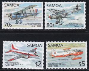 Samoa # 957-960, Royal Airforce 80th Anniversary, NH, 1/2 Cat.