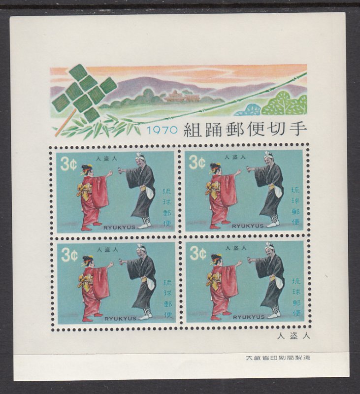 Ryukyu Islands 196a Souvenir Sheet MNH VF