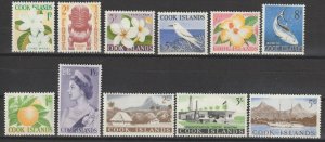 COOK ISLANDS 1963 SG 163/73 MINT Cat £40