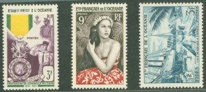 French Polynesia #179-181 Unused Single