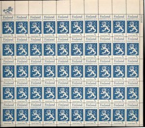 US Stamp - 1967 Finland Independence - 50 Stamp Sheet - Scott #1334