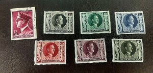 KAPPYSTAMPS  GERMANY WORLD WAR 2 STAMPS OF THE FUHRER  MINT & USED GS1305